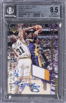 2000-01 Upper Deck "Game Jerseys" Patch 1 #KBPA Kobe Bryant Signed Game Used Patch Card (#2/8) – BGS NM-MT+ 8.5/BGS 10